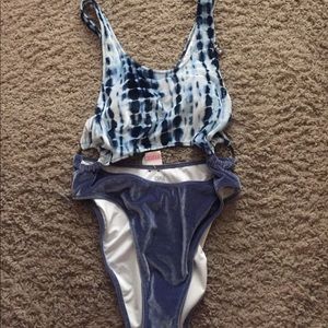 NWT Victoria's Secret PINK Velvet Swim One-Piece